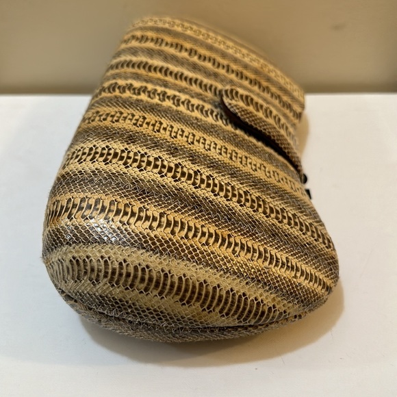 Vtg snakeskin clutch handbag - Picture 3 of 9